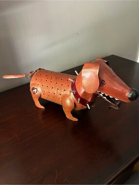 Vtg Metal Schatzi Dachshund By Blue Handwork’s Decorative Dog Accent
